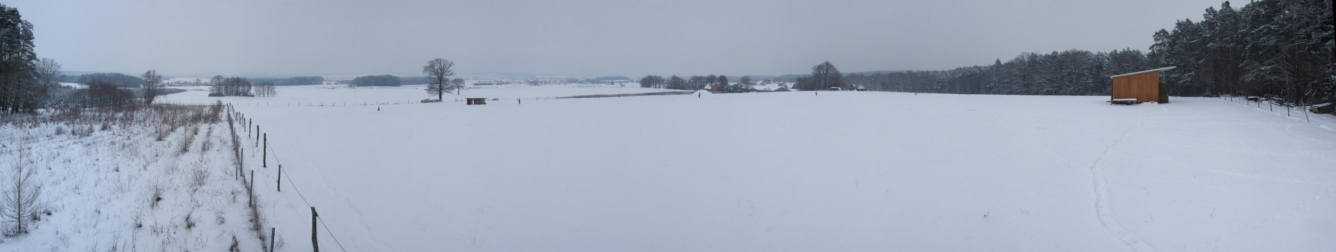 Panorama - Blick über das Aischtal im Winter